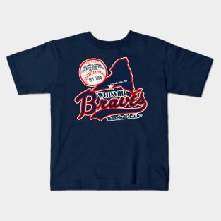 Defunct Wellsville Braves Baseball Team Kids T-Shirt